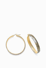 LeCalla Scribbled Style Hoop Earrings