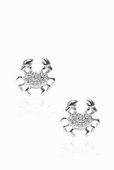 LeCalla Sea Life Crab Stud Earrings