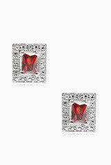 LeCalla Red Extravaganza Studded Earring