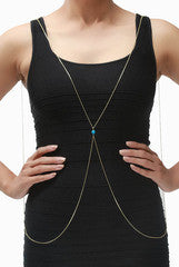 LeCalla Turquoise Bead Body Chain