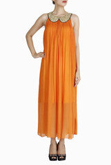 Regalia Orange Midi Dress