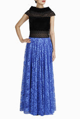 Regalia Blue and Black Gown
