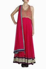 Regalia Pink Anarkali Set