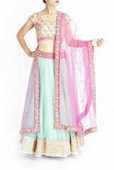Lotus Chakra Blue Net Lehanga