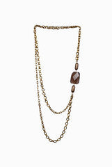 Masaya Brown Double Layered Neckpieces