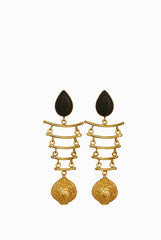 Masaya Black and Gold Earrings