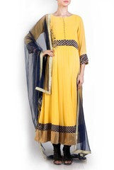 I AM's Yellow Embroidered Anarkali