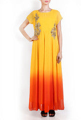 I AM's Shaded Hand Embroidered Anarkali