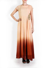 I AM's Brown Shaded Hand Anarkali