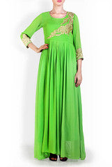 I AM's Green Shaded Anarkali  Gown
