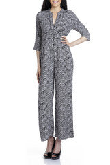 Mansa Black & White Full Length Jumpsuit