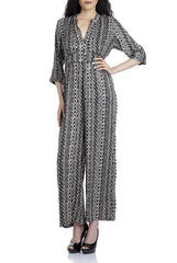 Mansa Black and Beige Jumpsuit