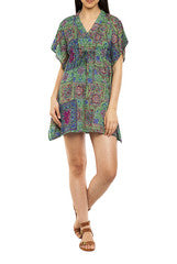 Mansa Green Short Length Kaftan