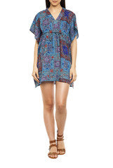 Mansa Blue Short Length Kaftan