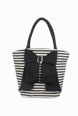 Earthen Me Black & White Monochrome Jute Handbag