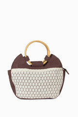 Earthen Me Brown Crochet Jute Handbag