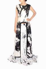 Nikita Mhaisalkar Black and White Tunic With Skirt