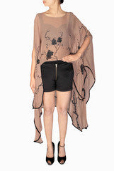 Nikita Mhaisalkar Beige Cape With Bustier