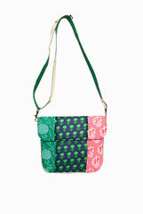 Mystiqual Designs Green and Pink Sling Purse