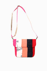 Mystiqual Designs White And Red Sling Purse