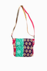 Mystiqual Designs Blue And Green Printed Sling Purse