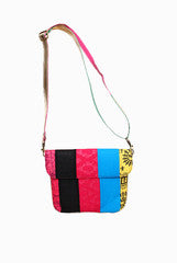 Mystiqual Designs Red And Blue Sling Purse