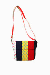 Mystiqual Designs Yellow And Red Sling Purse