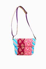Mystiqual Designs Red and Blue Printed Sling Purse