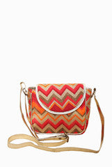 Mystiqual Designs Chevron Print Sling Bag