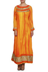 Mystiqual Designs Sunset Yellow & Orange Anarkalis