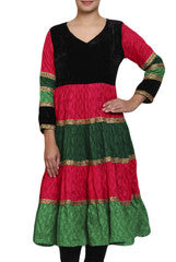 Mystiqual Designs Green And Pink Anarkalis
