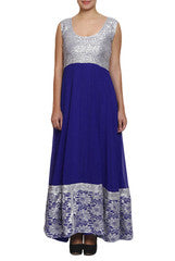 Mystiqual Designs Blue & Silver Anarkalis
