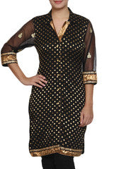 Mystiqual Designs Black & Golden Kurtis