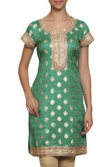 Mystiqual Designs Green & Golden Kurtis