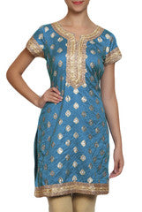 Mystiqual Designs Blue & Golden Kurtis