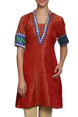Mystiqual Designs Red & Blue Kurtis