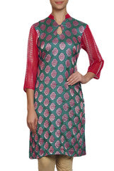 Mystiqual Designs Pink & Green Kurti