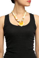 Niharika Pandey Orange Marble Neck Piece