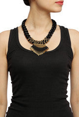 Niharika Pandey Bold Black Neck Piece