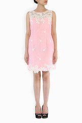 NIharika Pandey Pink Lace Dress