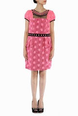 Niharika Pandey Pink and Black Short Dress