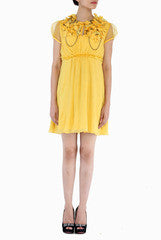 Niharika Pandey Yellow Short Dress