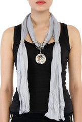 Niharika Pandey Grey Crochet Necklace Scarf