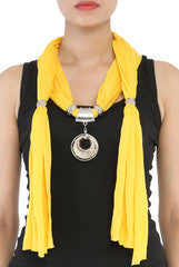 Niharika Pandey Yellow Crochet Necklace Scarf
