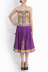 Niharika Pandey Purple Short Lehenga with Corset