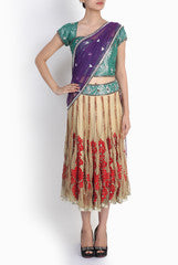 Niharika Pandey Cream Short Lehenga