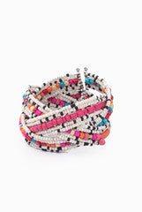 Niharika Pandey White Beaded Bangle