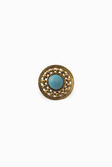 Niharika Pandey Gold and Blue Handcrafted Ring