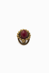 Niharika Pandey Burgundy Handcrafted Ring