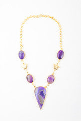 Ode to Earth Purple Butterfly Necklace